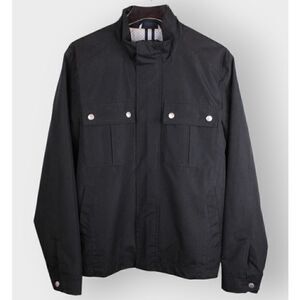 COLE HAAN Rain Jacket Solid Black Men's Size Small